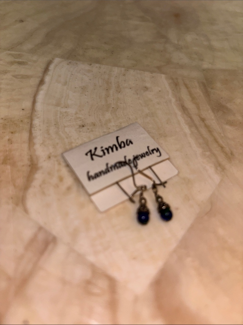 Kimba Handmade Navy Blue Drop Earrings – Women's Jewelry